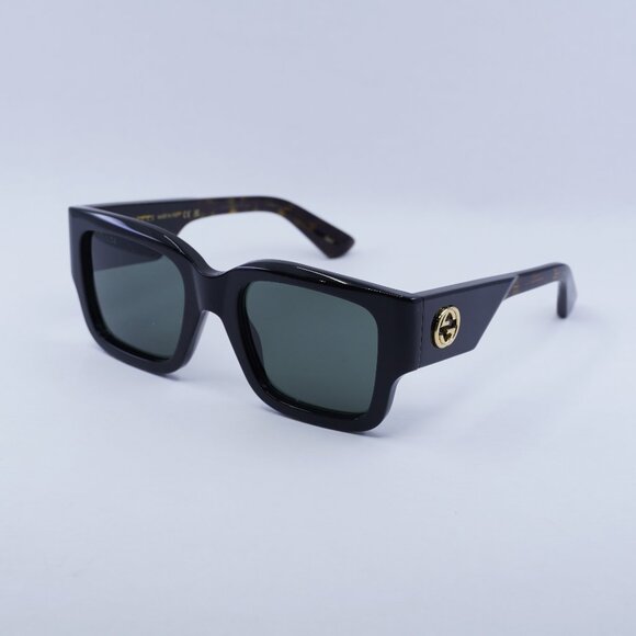 Gucci GG1663S 001 Sunglasses Black Square Frame Grey Lenses